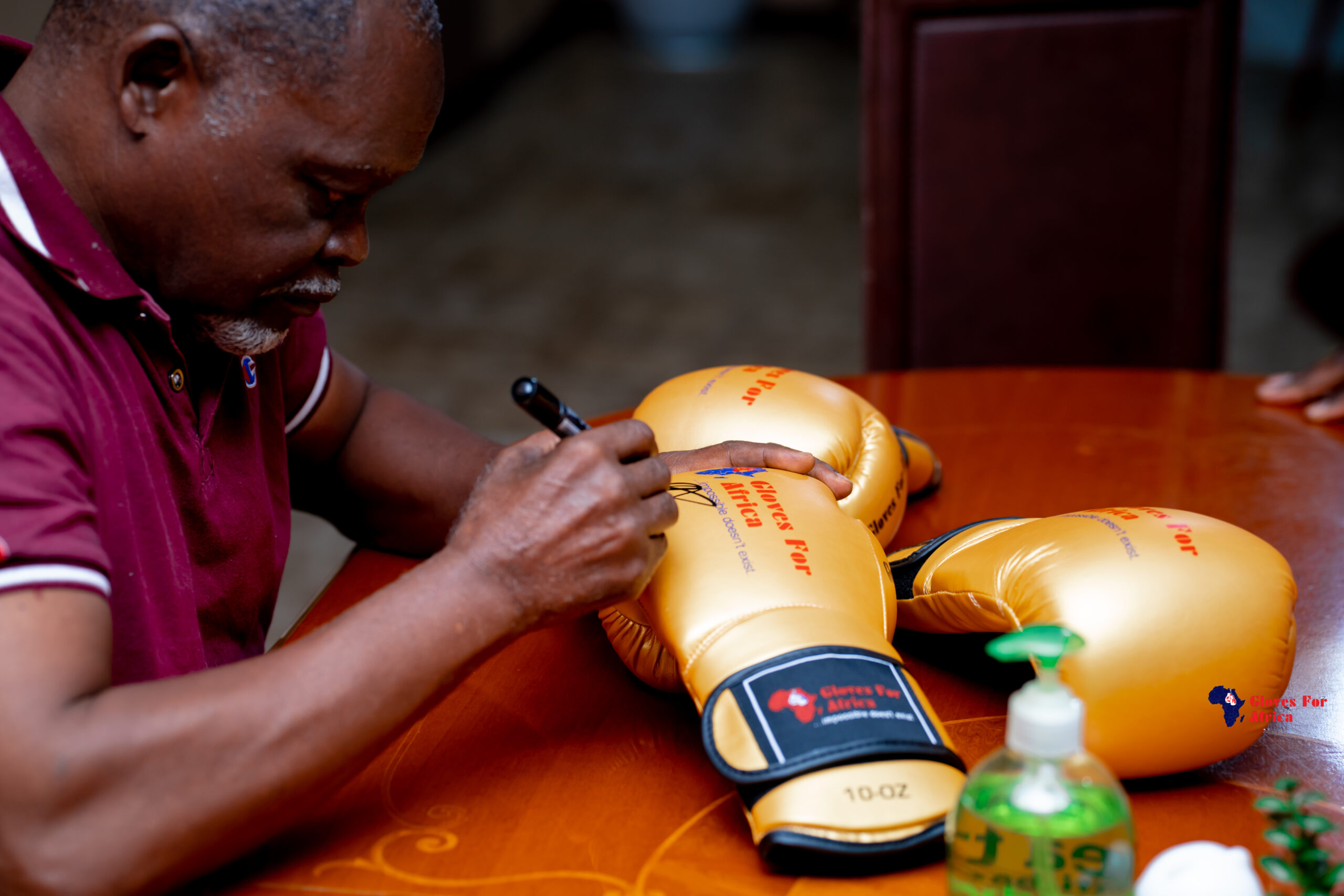 Meeting with Azumah Nelson in Ghana