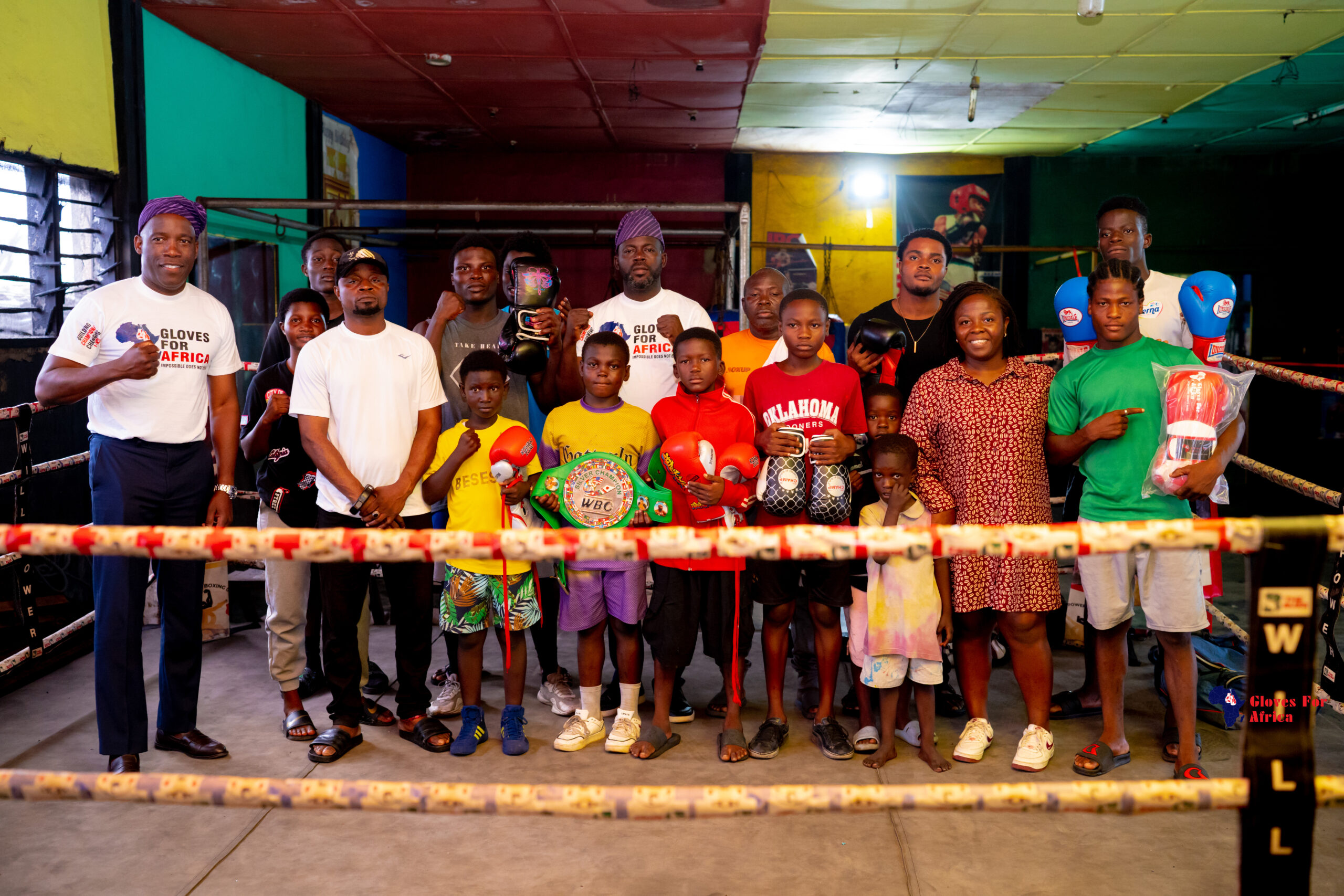 Gloves for Africa hosting a workshop with young boxers